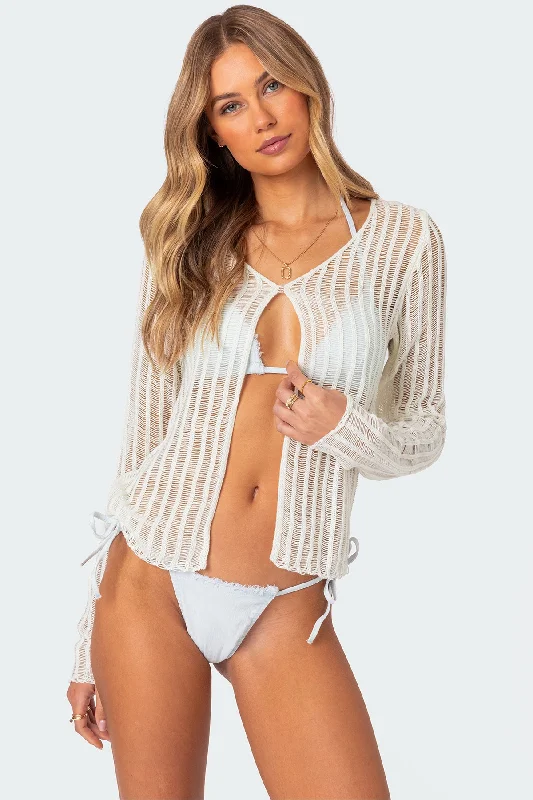 Cayla Sheer Knit Cardigan