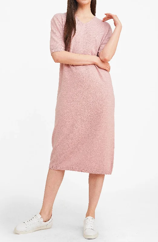 3D Printed Cashmere Dress - Pink