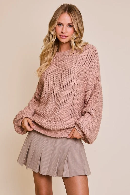 Soft Serenity Comfort Chunky Yarn Knit Sweater