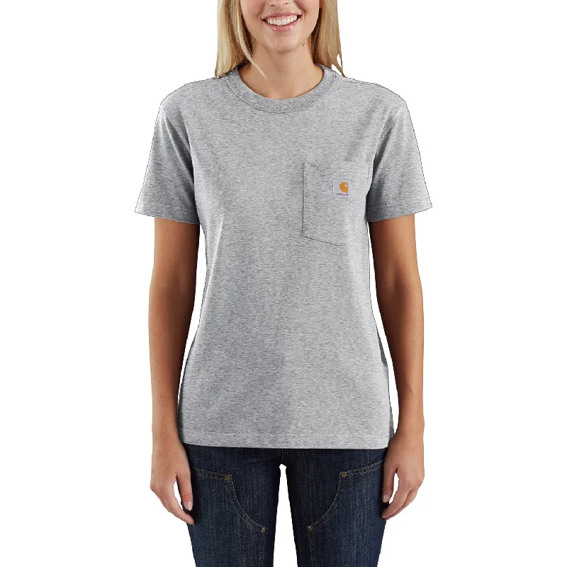 Carhartt Women's Short Sleeve Pocket T-Shirt_Heather Grey