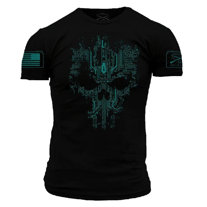 Circuit Skull T-Shirt - Black