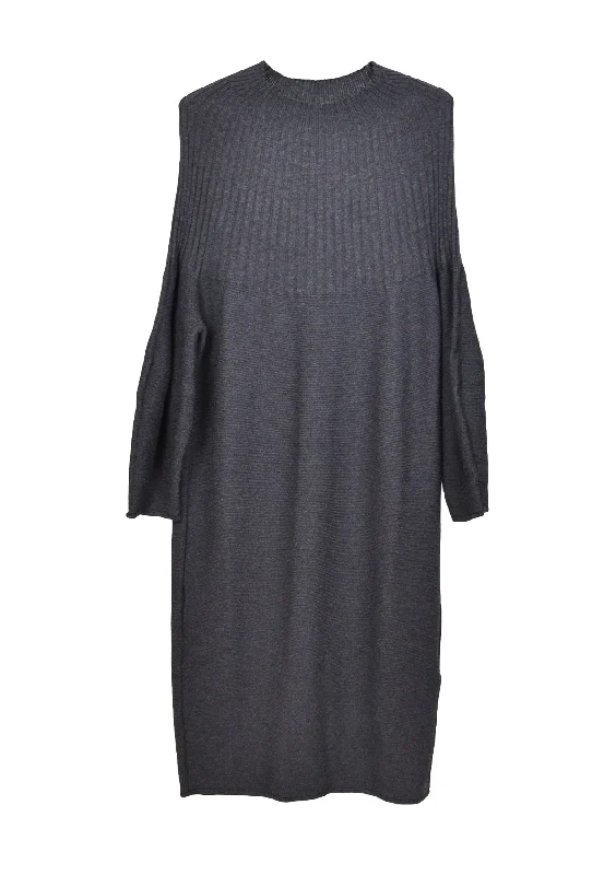 "COLLY" DARK GREY KNIT DRESS