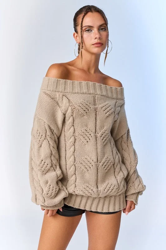 PREORDER - Ella Oversized Cable Knit Sweater