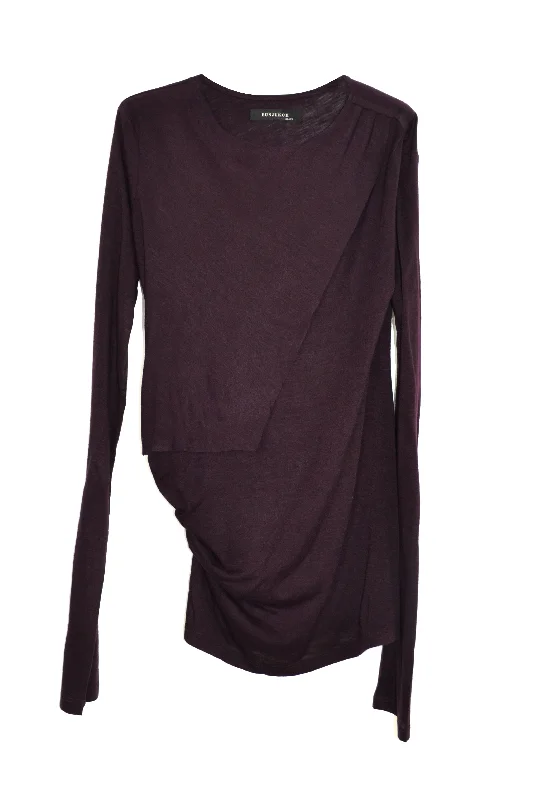 "SABIC" DRAPE TOP - BURGUNDY