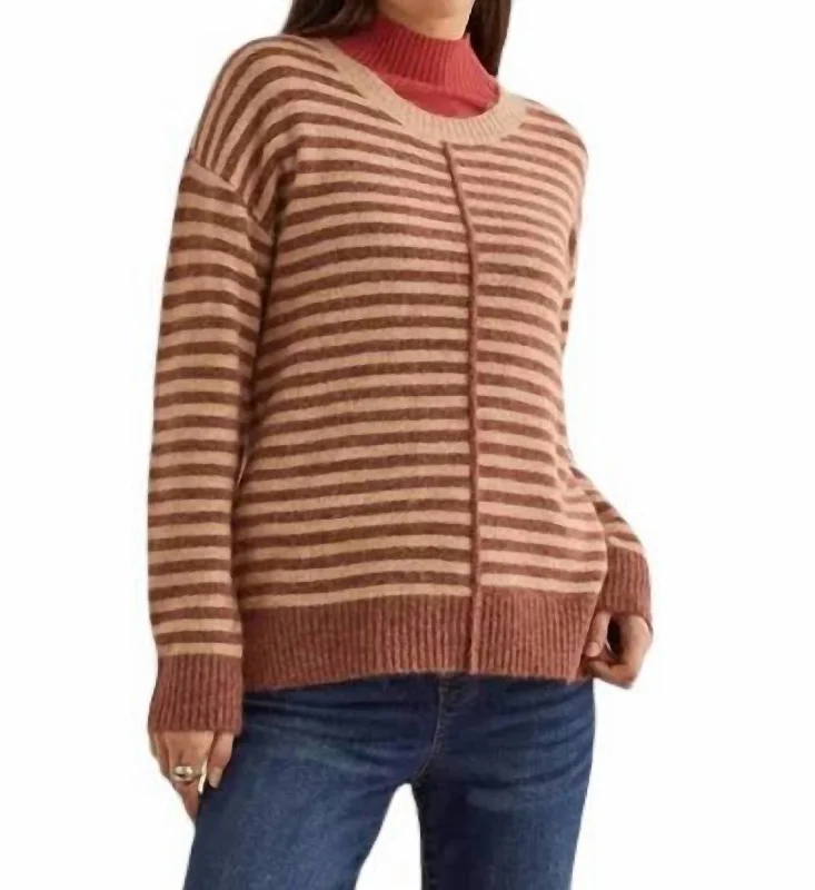 Striped Sweater In Copper