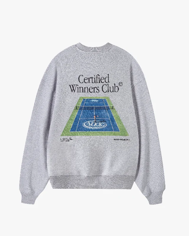 TENNIS CREWNECK GREY MELANGE