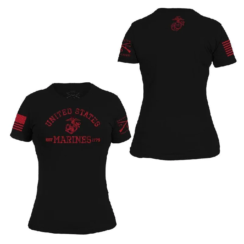 USMC - Women's Est. 1775 T-Shirt - Black