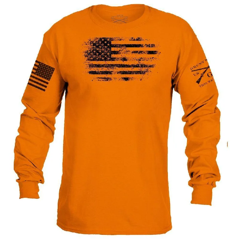 Vintage American Long Sleeve - Safety Orange