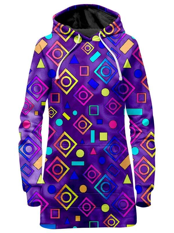 Geometric On Purple Hoodie Dress