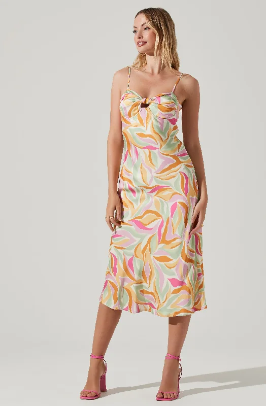 Mariela Abstract Print Midi Dress