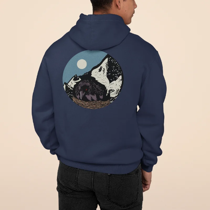 Treevy Crow Design - Premium Unisex Pullover Hoodie