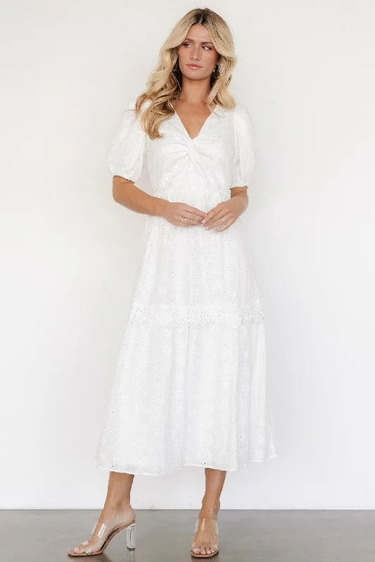 Jackie Eyelet Maxi Dress | Off White