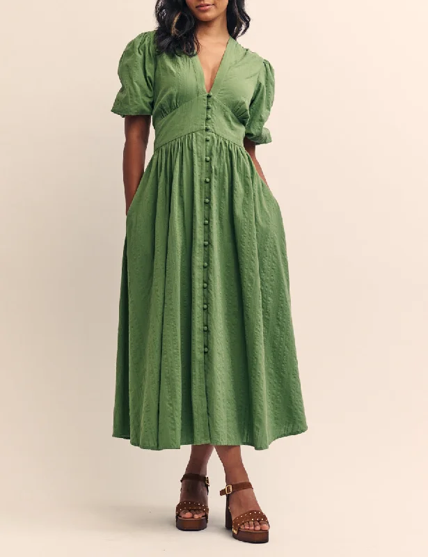 Green Starlight Midi Dress