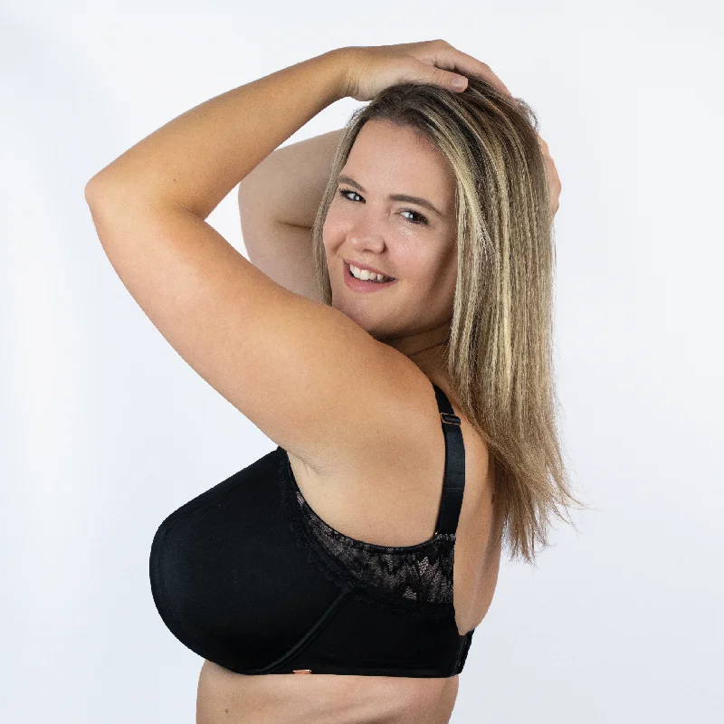 full cup padded bras for enhanced shapeAva Bra Black B-HH Cup