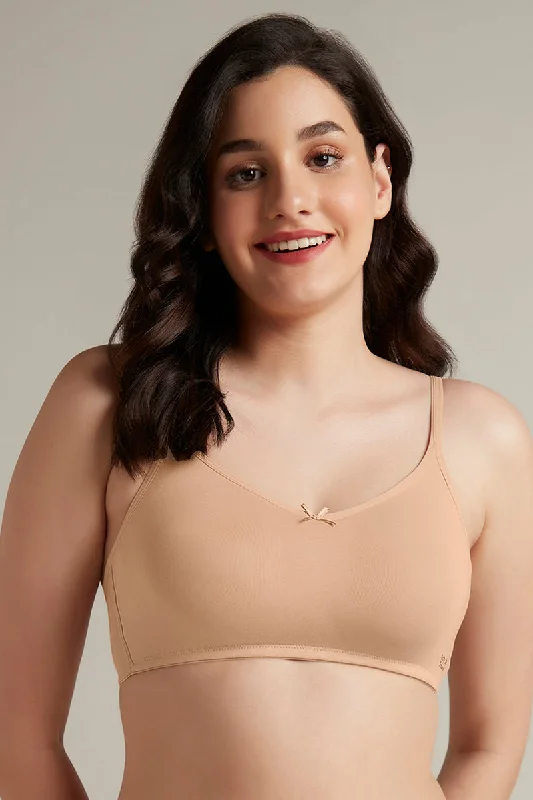 bralette bras for a trendy and comfortable styleDaily Support Non Padded Non-Wired Cotton Bra - Sandalwood bralette bras for a trendy and comfortable styleDaily Support Non Padded Non-Wired Cotton Bra - Sandalwood