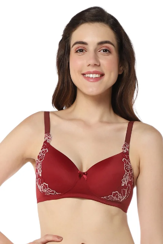 balconette bras for a sexy necklineFloral Chic Padded Non-Wired Bra - Red Berry & Sepia Rose balconette bras for a sexy necklineFloral Chic Padded Non-Wired Bra - Red Berry & Sepia Rose