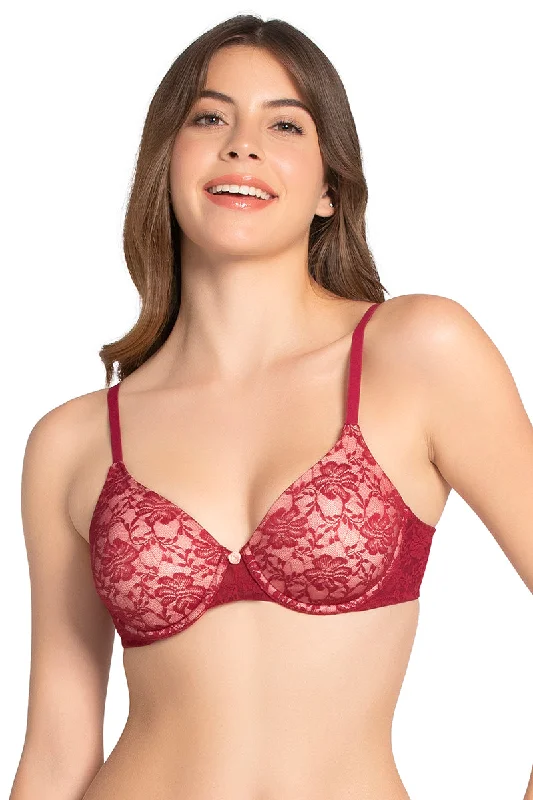 minimizer underwire bras for more controlFloral Romance Padded Wired Lace Bra - Rumba Red-Impatiens Pink minimizer underwire bras for more controlFloral Romance Padded Wired Lace Bra - Rumba Red-Impatiens Pink