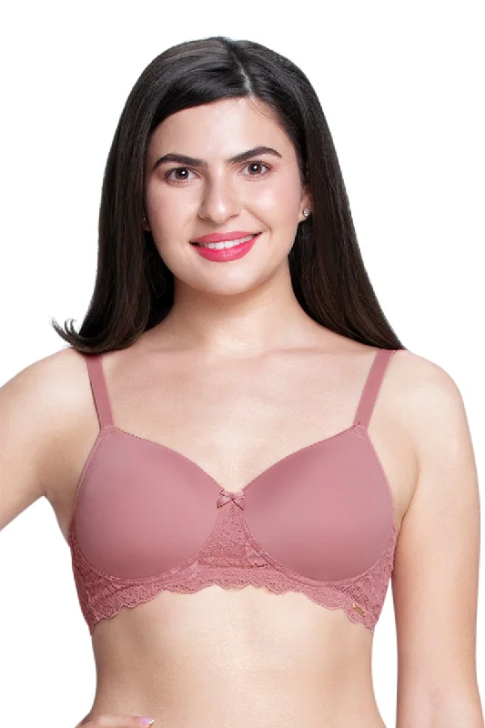 plunge wireless bras for a natural lookLace Elegance Padded Non-Wired Bra - Dusty Rose plunge wireless bras for a natural lookLace Elegance Padded Non-Wired Bra - Dusty Rose
