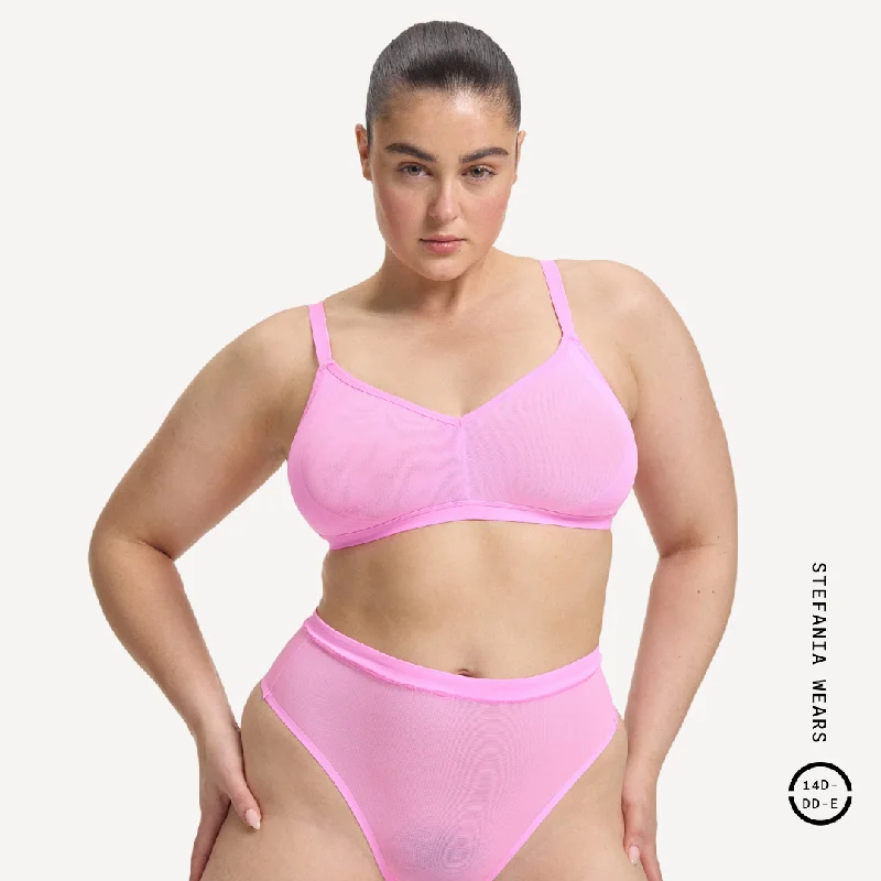 balconette push up bras for a lifted lookMesh Comfort Wirefree Bralette