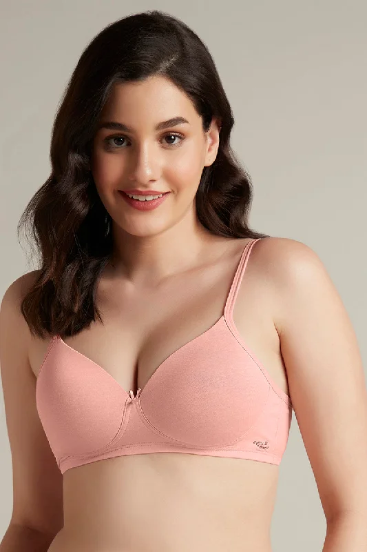 lace balconette bras for a luxurious feelSimply Soft Padded Non-Wired Cotton Bra - Impatiens Pink lace balconette bras for a luxurious feelSimply Soft Padded Non-Wired Cotton Bra - Impatiens Pink