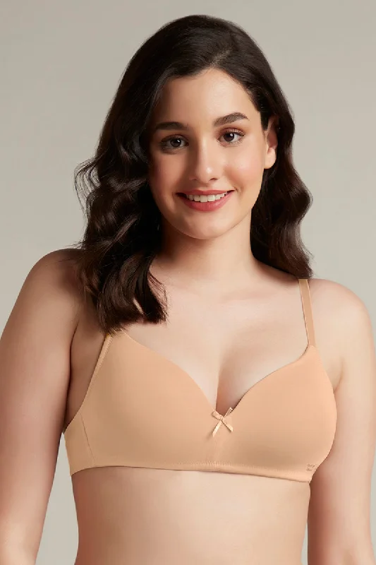 moisture wicking sleep bras for hot sleepersSmooth Style Padded Non-Wired Cotton Bra - Sandalwood moisture wicking sleep bras for hot sleepersSmooth Style Padded Non-Wired Cotton Bra - Sandalwood