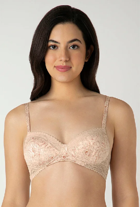 Nylon bras offering durability and stretch AMANTE BRA-BRA05701 Demure Padded Non-Wired Demi Bra Nylon bras offering durability and stretch AMANTE BRA-BRA05701 Demure Padded Non-Wired Demi Bra