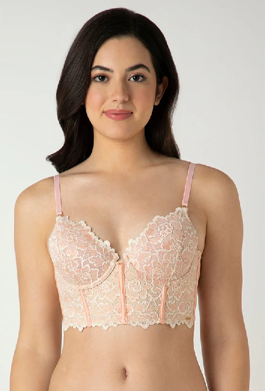 Nursing bras for easy breastfeeding access AMANTE BRA-BRA06201 Femme Lace Padded Non-Wired Longline Bra Nursing bras for easy breastfeeding access AMANTE BRA-BRA06201 Femme Lace Padded Non-Wired Longline Bra