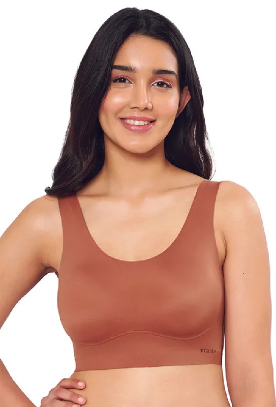 Bra with adjustable hooks for a customized fit AMANTE BRA-BRA83301 Skins Solid Non Padded Non-Wired Scoop Neck Cami Bra Bra with adjustable hooks for a customized fit AMANTE BRA-BRA83301 Skins Solid Non Padded Non-Wired Scoop Neck Cami Bra