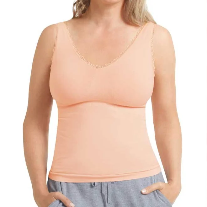 Adjustable non wired sports bras for different activities​Amoena Kitty Seamless Pocketed Wireless Tank Top