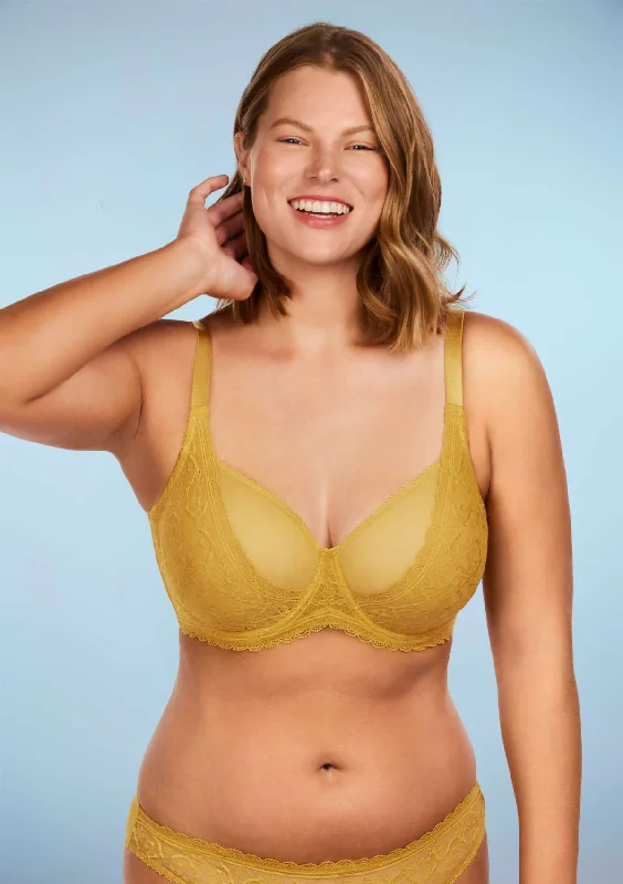 Front - closure bras for easy on and off​ Anemone Lace Dolphin Unlined Bra TK