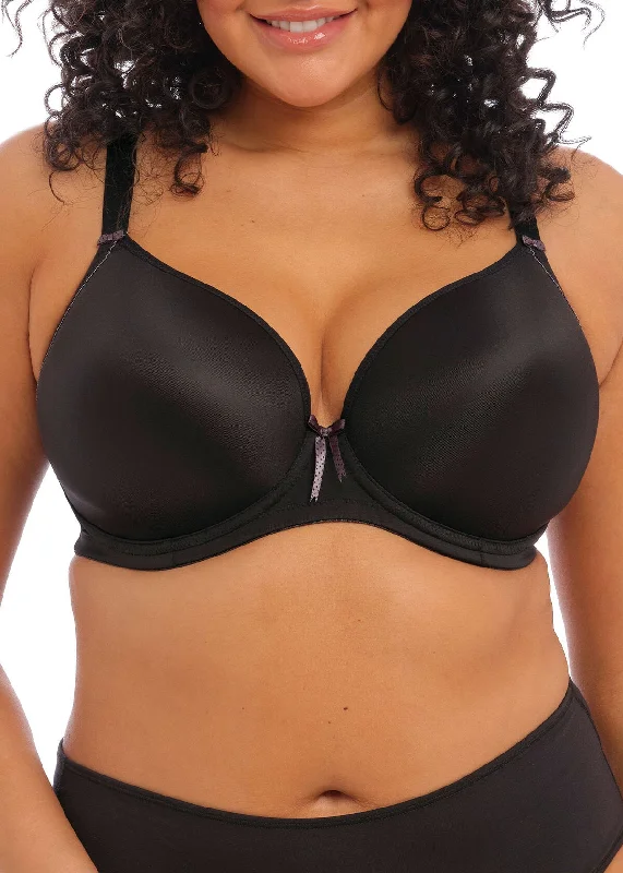 plus size women front - closure bra for easy accessBijou UW Moulded T-Shirt Bra In Black - Elomi plus size women front - closure bra for easy accessBijou UW Moulded T-Shirt Bra In Black - Elomi