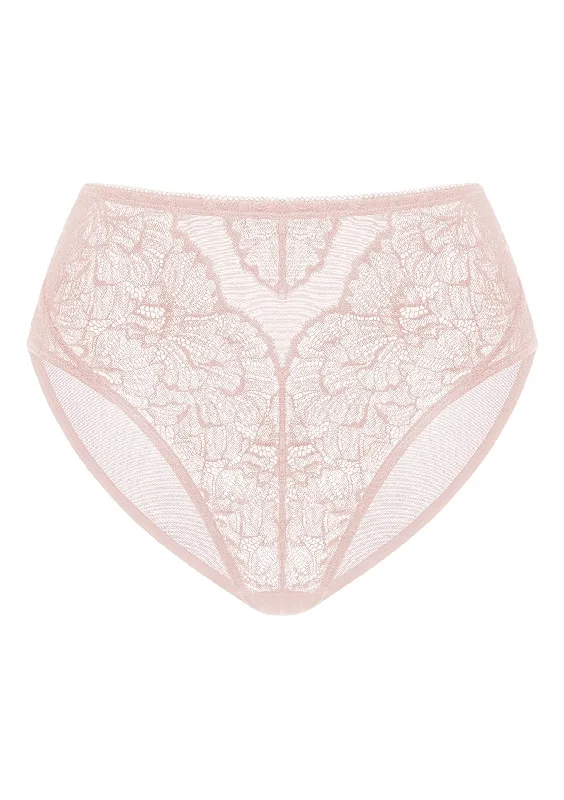 Bra with a balconette style for a flirty neckline Blossom High-Rise Dark Pink Lace Brief Underwear Bra with a balconette style for a flirty neckline Blossom High-Rise Dark Pink Lace Brief Underwear