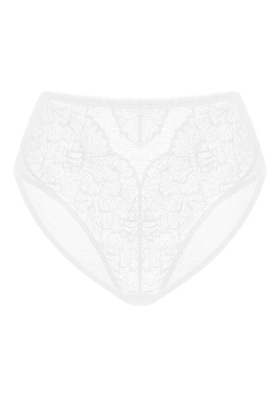 Bra with a seamless cup for a smooth silhouette Blossom High-Rise White Lace Brief Underwear Bra with a seamless cup for a smooth silhouette Blossom High-Rise White Lace Brief Underwear