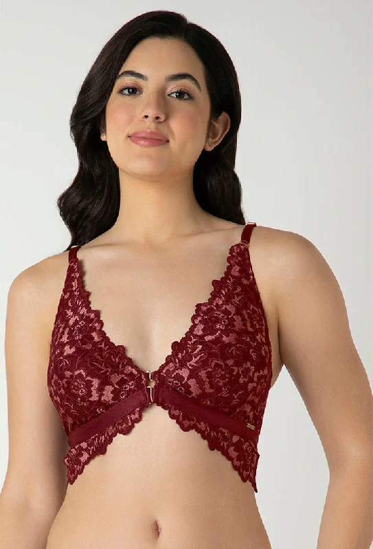 Seamless bras for a smooth and invisible look under clothes​ AMANTE BRA-BRA06001 Femme Lace Padded Non-Wired Demi Bra