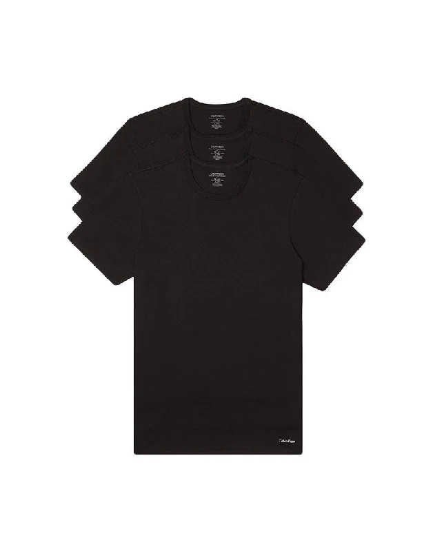 Bra with a quick - drying lining for convenience Calvin Klein Cotton Classics 3 Pack Slim Fit Short Sleeve Crew Neck T-Shirt NB4013 Bra with a quick - drying lining for convenience Calvin Klein Cotton Classics 3 Pack Slim Fit Short Sleeve Crew Neck T-Shirt NB4013