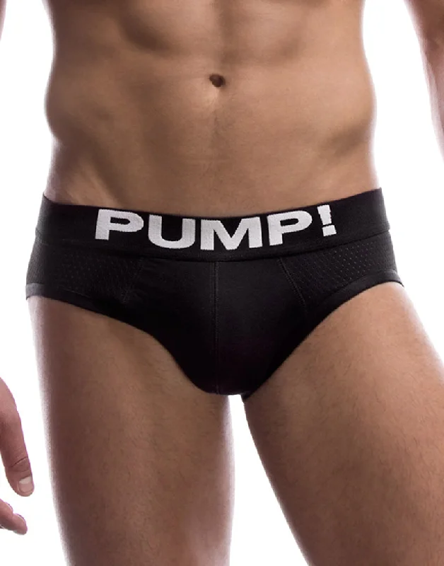 Bra with a moisture - wicking memory foam cup for sweaty conditions PUMP! Men's Classic Low Rise Mesh Black Briefs 12007 Bra with a moisture - wicking memory foam cup for sweaty conditions PUMP! Men's Classic Low Rise Mesh Black Briefs 12007