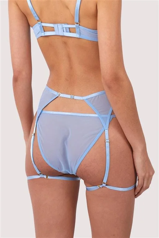 Bra with underbust support for better breast lift Cora Blue Mesh & Trim Cut Out Suspender Bra with underbust support for better breast lift Cora Blue Mesh & Trim Cut Out Suspender