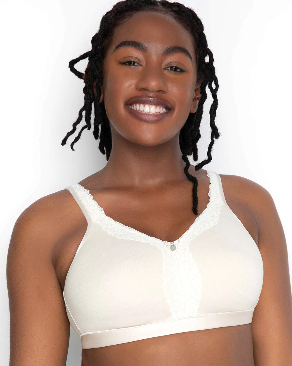 Non wired bralette with adjustable cups​Cotton Luxe Unlined Wireless Bra
