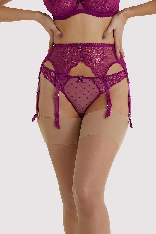 Bra with a gel - filled cup for extra comfort and support​ Fiamma Magenta Suspender