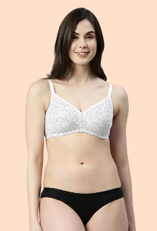Bra with wide straps for added comfort and weight distribution ENAMOR BRA-A042 /2 Side Support Shaper Classic Bra - Supima Cotton Non-Padded Wirefree Bra with wide straps for added comfort and weight distribution ENAMOR BRA-A042 /2 Side Support Shaper Classic Bra - Supima Cotton Non-Padded Wirefree