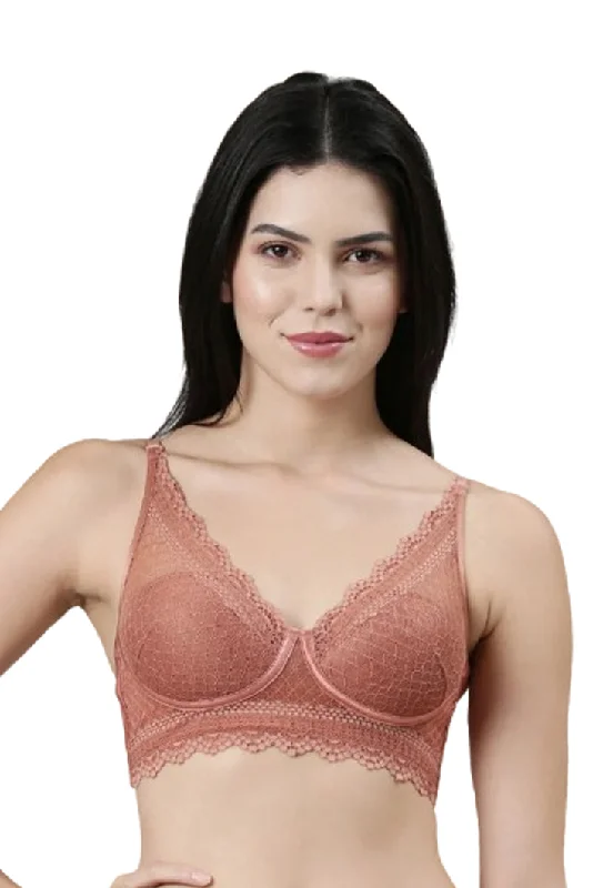 Demi - cup bras for a sexy and revealing look ENAMOR BRA-F125 Enamor Pure Ease Longline Comfort Lace Bra for Women - Padded, Wirefree and High Coverage Demi - cup bras for a sexy and revealing look ENAMOR BRA-F125 Enamor Pure Ease Longline Comfort Lace Bra for Women - Padded, Wirefree and High Coverage