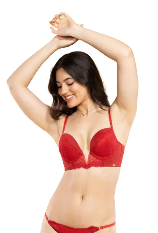 Bra with a plus - size padded strap for reduced shoulder strain ENAMOR BRA-F141 Eyelash Victory Bra - Padded, Wired, Medium Coverage, Mild Push-Up Bra with a plus - size padded strap for reduced shoulder strain ENAMOR BRA-F141 Eyelash Victory Bra - Padded, Wired, Medium Coverage, Mild Push-Up