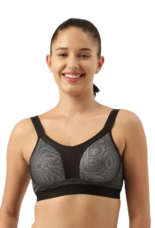 Bra with a mesh - lined cup for better breathability ENAMOR BRA-SB25 panel for Bounce Control High-Impact Sports Bra for Women- Full Coverage, Padded and Wirefree Bra with a mesh - lined cup for better breathability ENAMOR BRA-SB25 panel for Bounce Control High-Impact Sports Bra for Women- Full Coverage, Padded and Wirefree