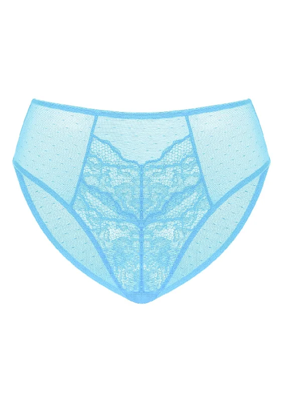 Bra with padded straps to reduce shoulder strain Enchante High-Rise Capri Blue Lace Brief Underwear Bra with padded straps to reduce shoulder strain Enchante High-Rise Capri Blue Lace Brief Underwear
