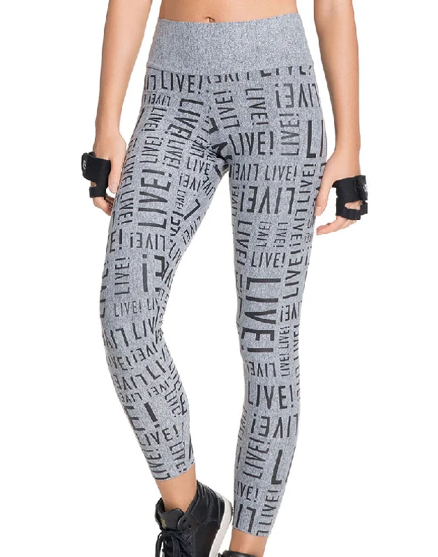 Bra with a matte finish for a more subdued appearance​ Live! Essential Legging Heather Grey/Cobalt P8117.S.00MC01