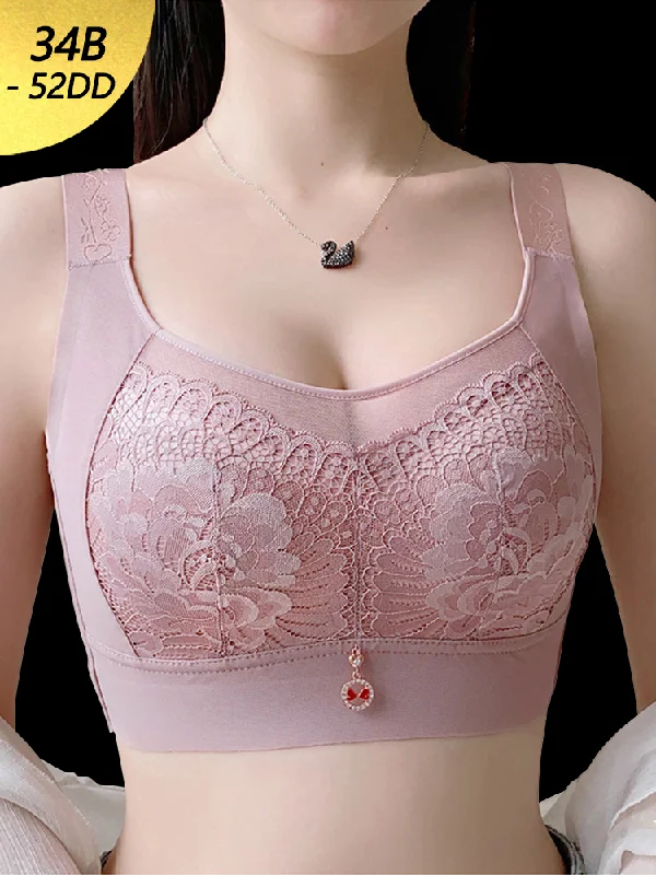 Bra with a wire - free construction for a softer feel Full Coverage 3D Support Wireless Minimizer Bra Bra with a wire - free construction for a softer feel Full Coverage 3D Support Wireless Minimizer Bra