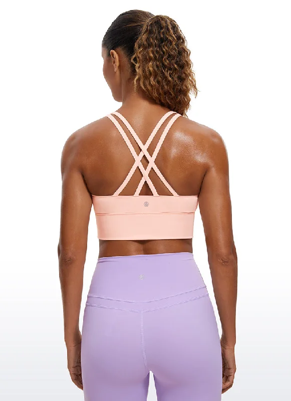 Bra with a plunge neckline for low - cut tops Nakedfeel Strappy Longline Bra Criss Cross Back Bra with a plunge neckline for low - cut tops Nakedfeel Strappy Longline Bra Criss Cross Back