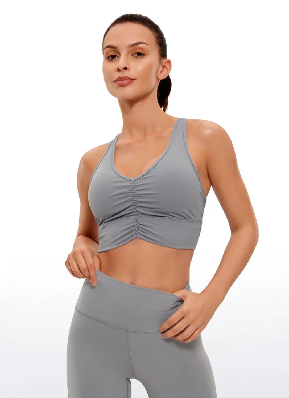 Cotton bras known for breathability and softness​ Ulti-Dry Ruched V-Neck Bra