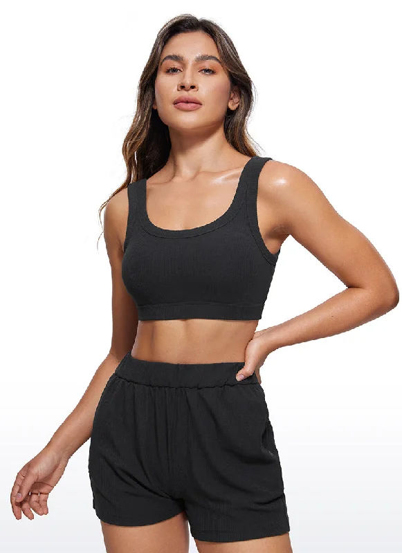 Demi - cup bras for a sexy and revealing look​ Ribbed Sports Bras U Back