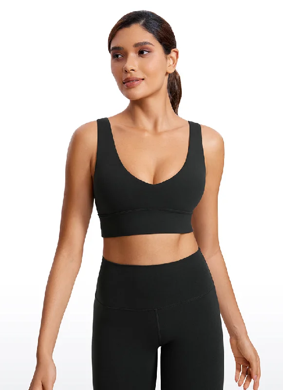 Bra with a seamless back for a smooth look under clothes Butterluxe Deep V Neck Longline Sports Bra Bra with a seamless back for a smooth look under clothes Butterluxe Deep V Neck Longline Sports Bra